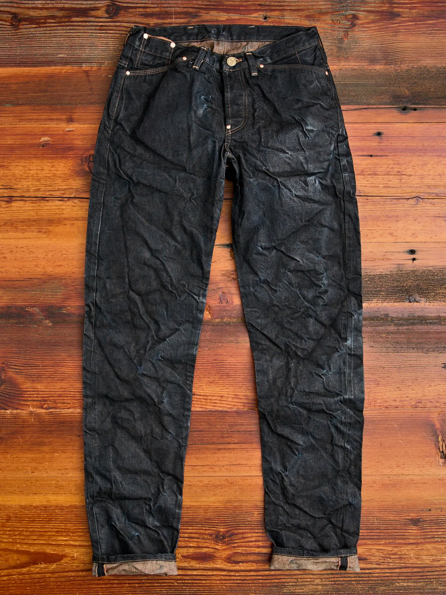 130 "Wattle Overdye" 16oz Selvedge Denim - High Rise Taper Fit