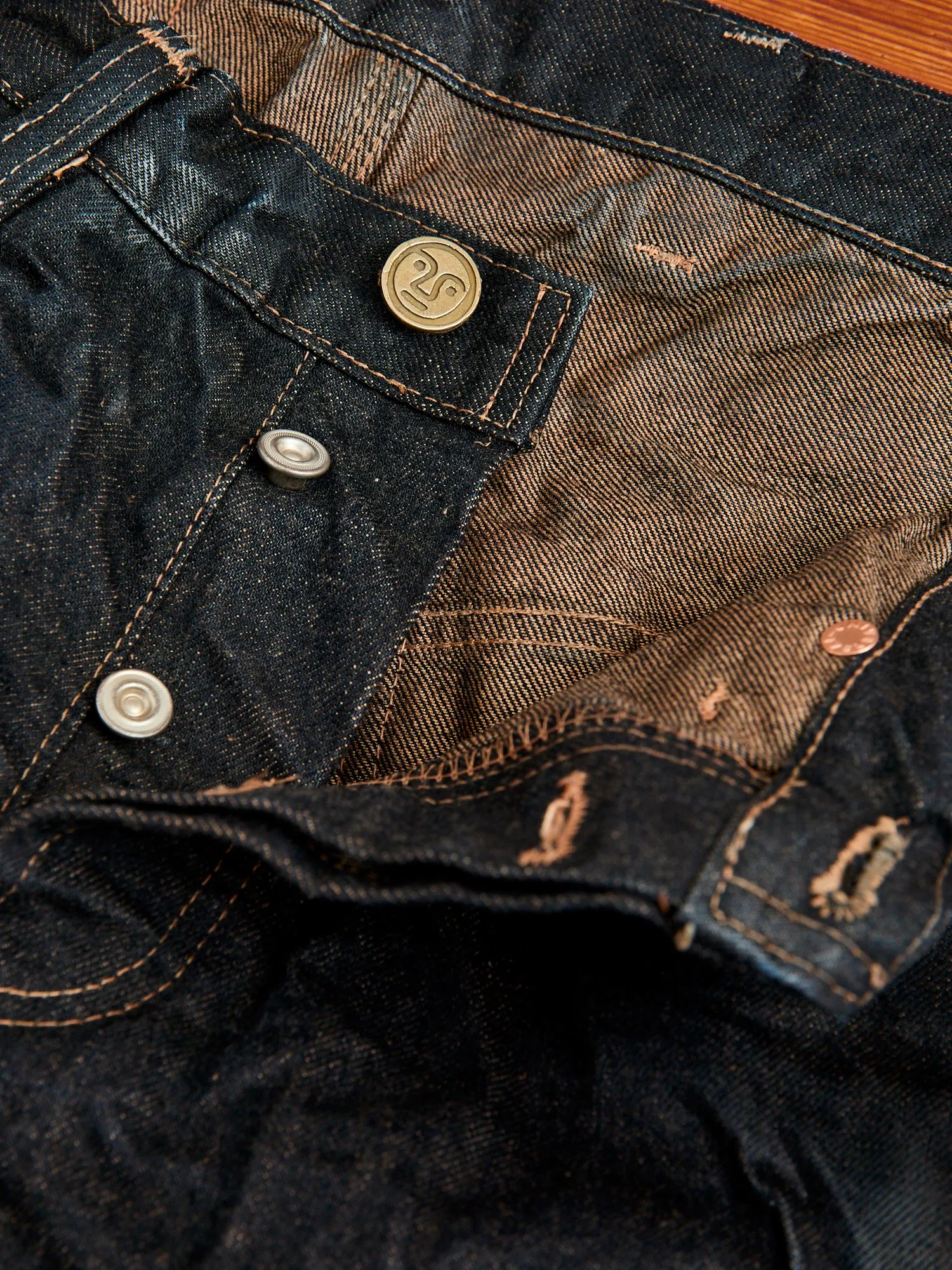 130 "Wattle Overdye" 16oz Selvedge Denim - High Rise Taper Fit