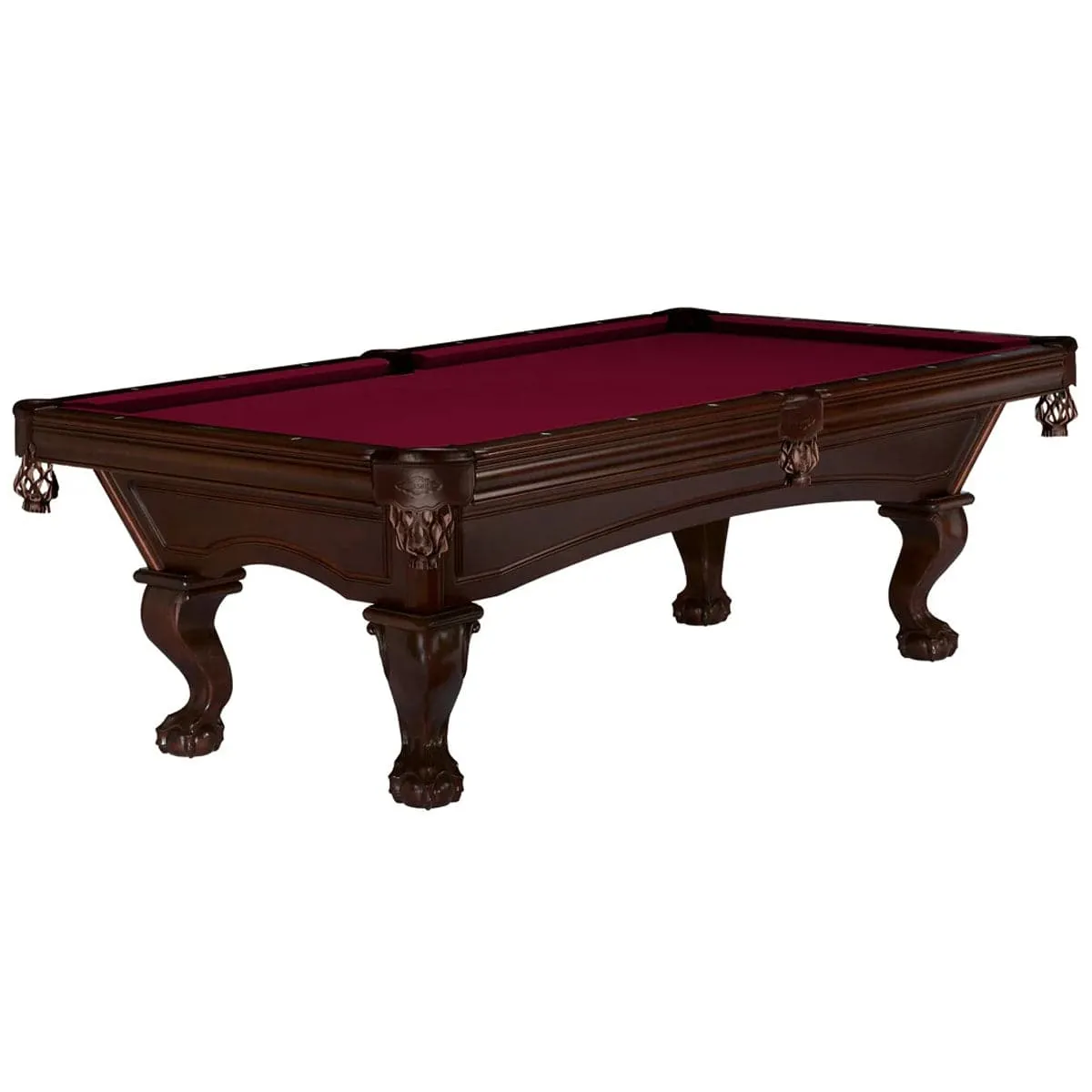 8' Brunswick Glenwood Pool Table Espresso - Talon Ball & Claw Leg