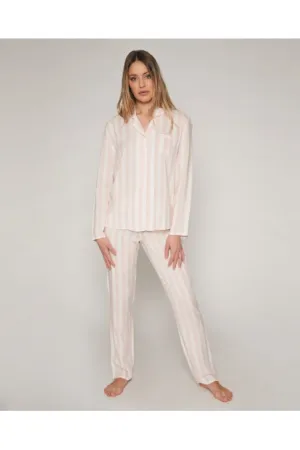 ADMAS CLASSIC OPEN LIONG SLEEVE CLASSIC STRIPES WOMAN PYJAMA