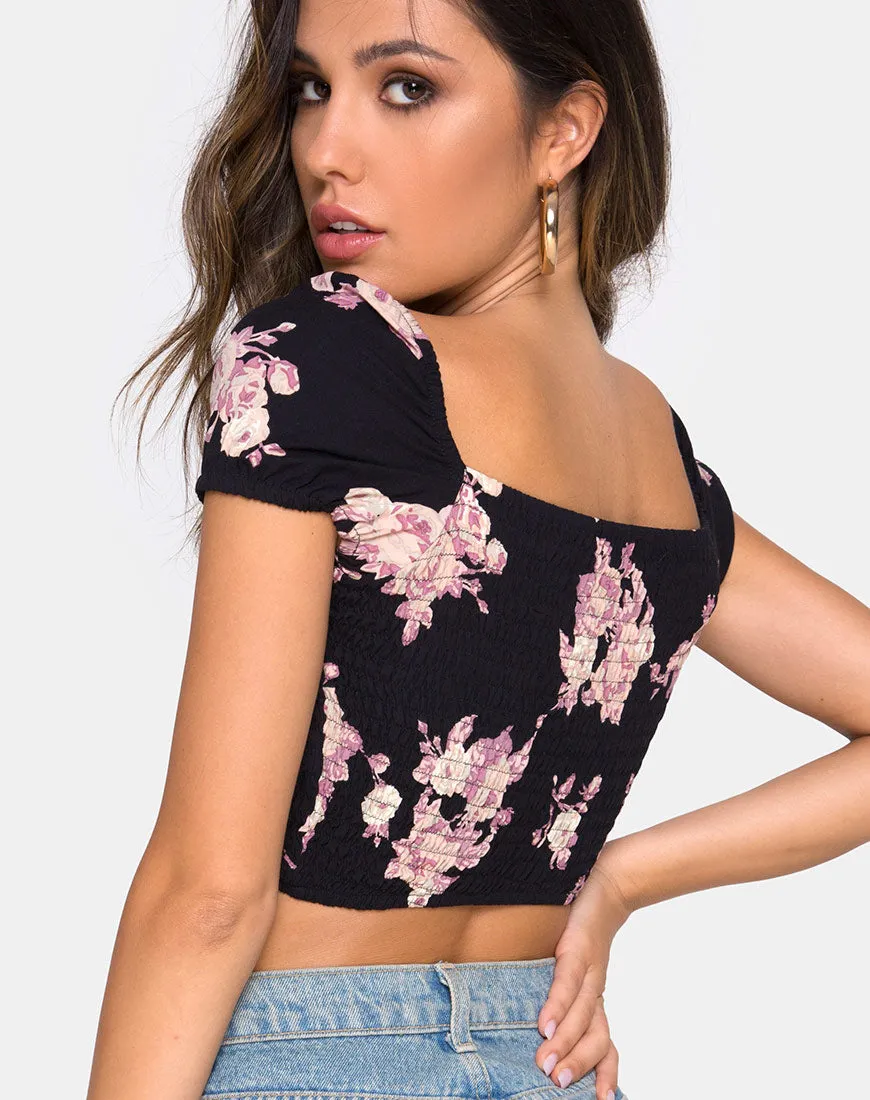 Alya Crop Top in Vintage Rose Pink