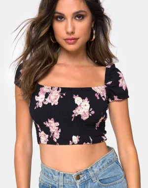 Alya Crop Top in Vintage Rose Pink