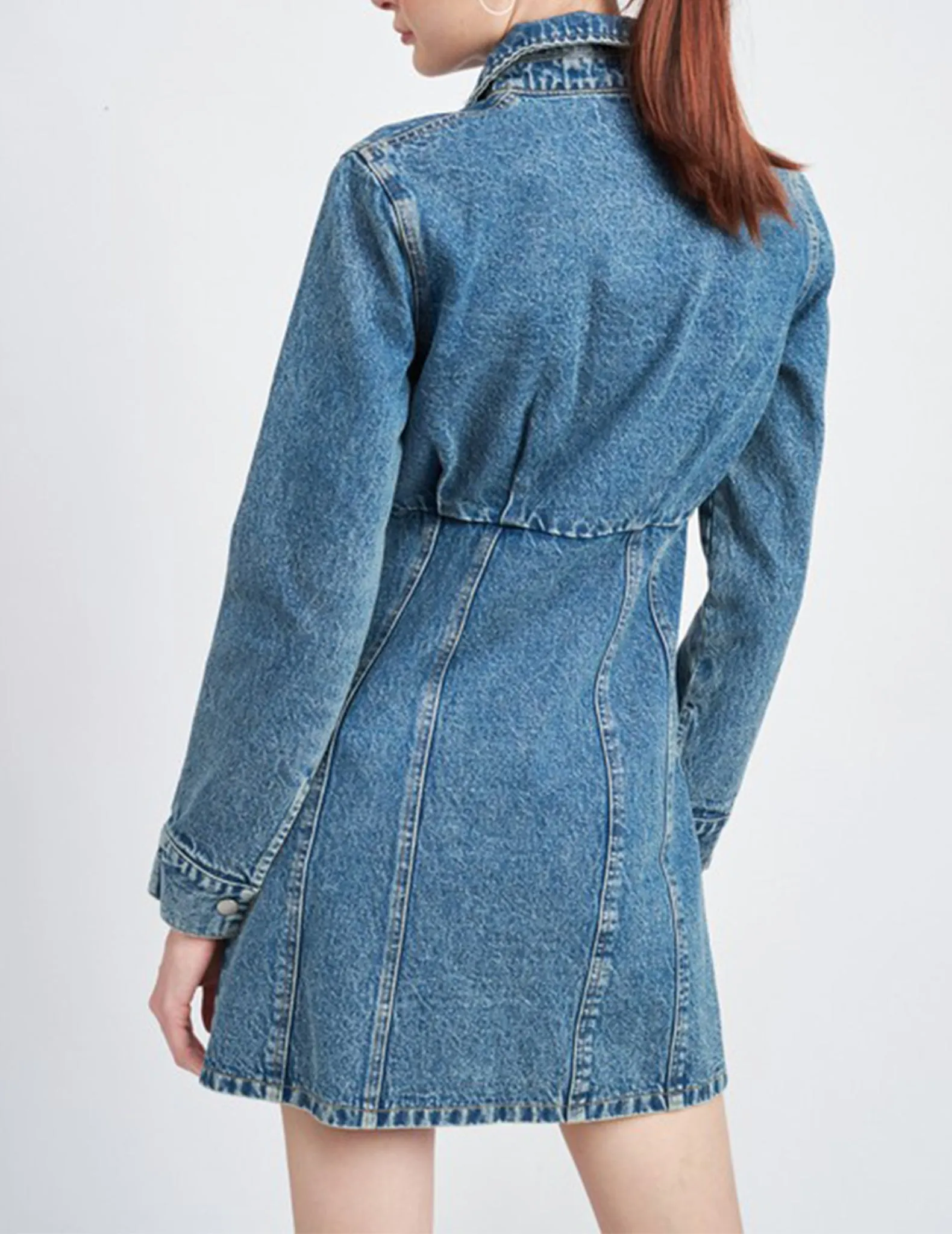 Ava Long Sleeve Denim Dress