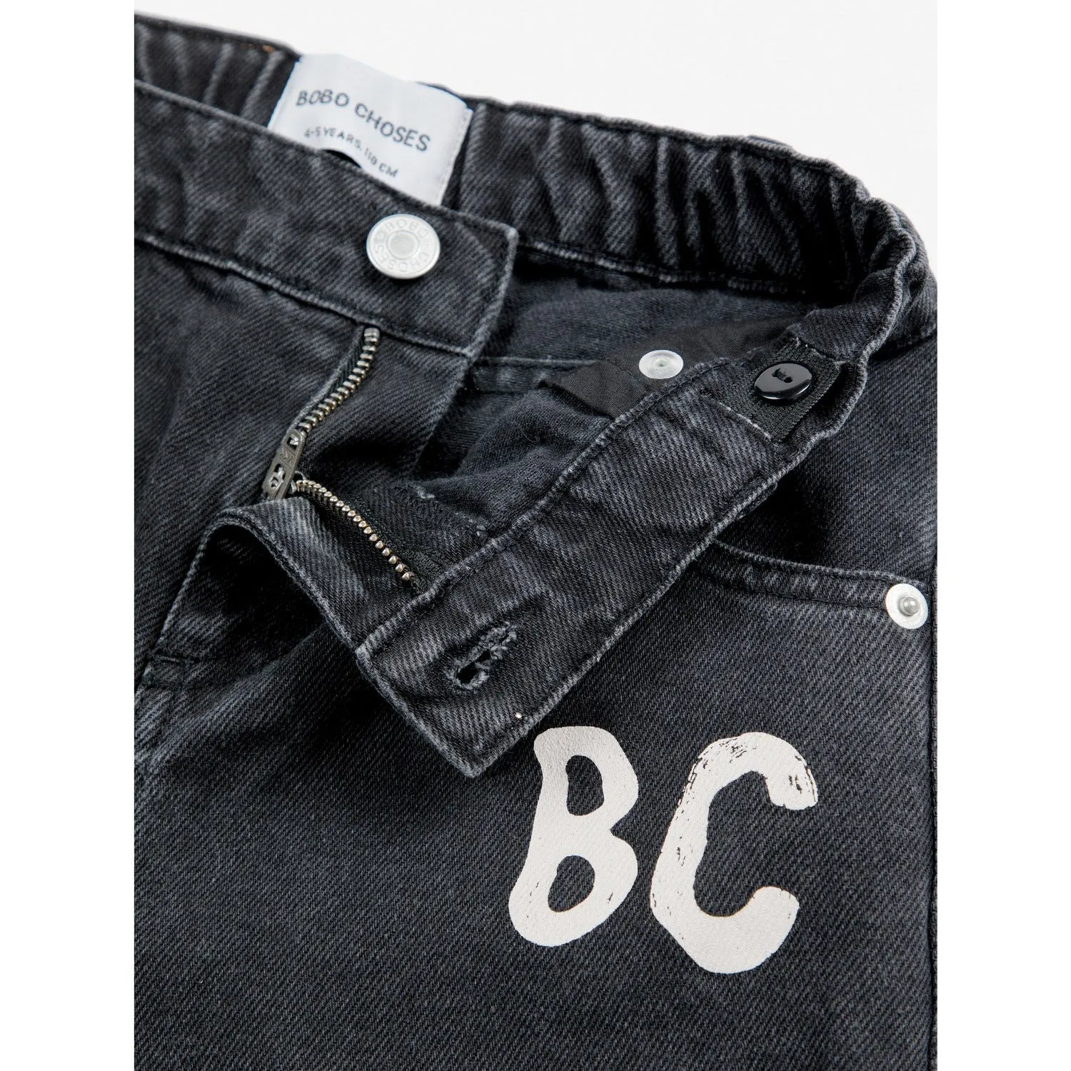 Bobo Choses Black B.C Shadow Denim Baggy Pants