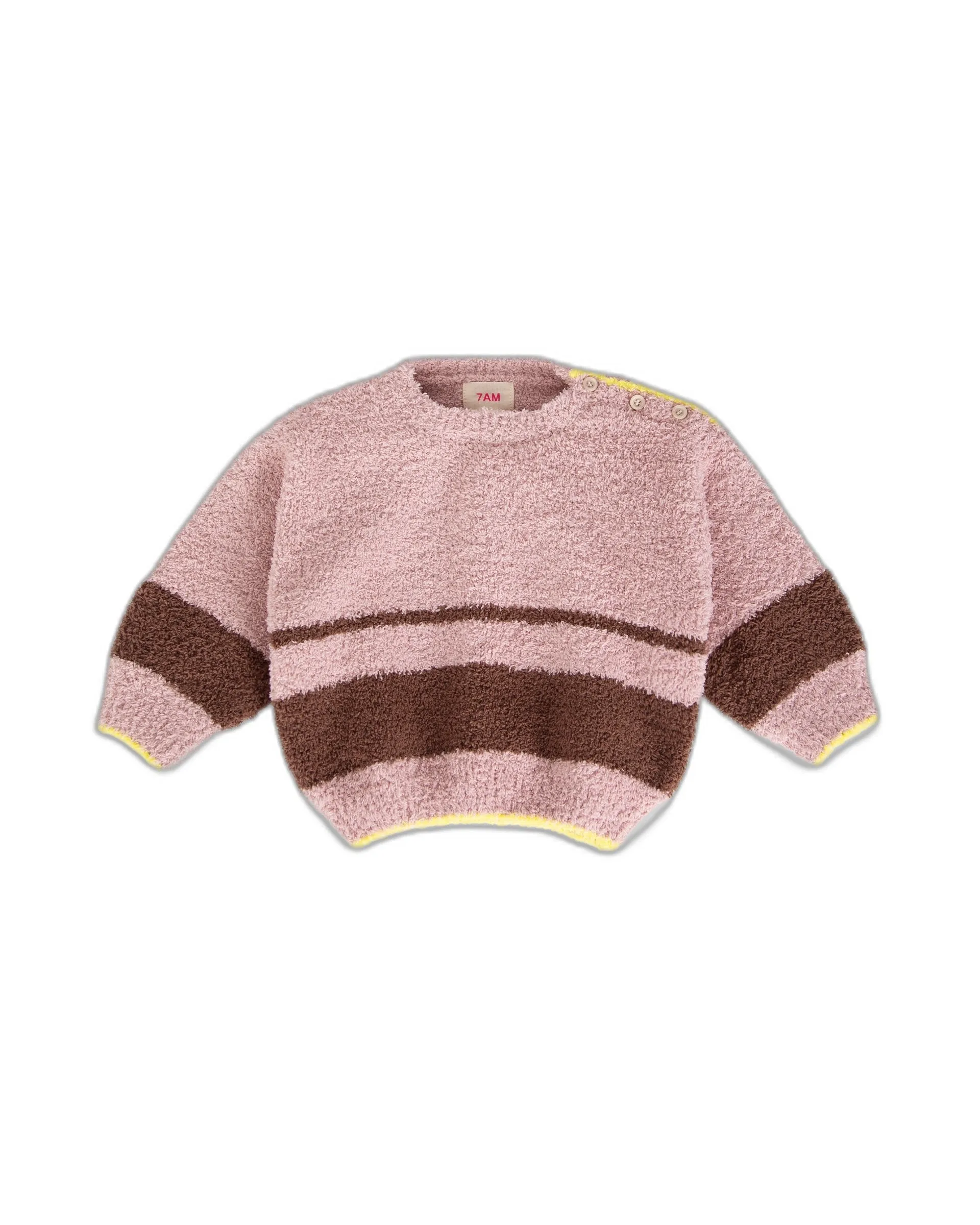 Boxy Striped Sweater - Fuzzy