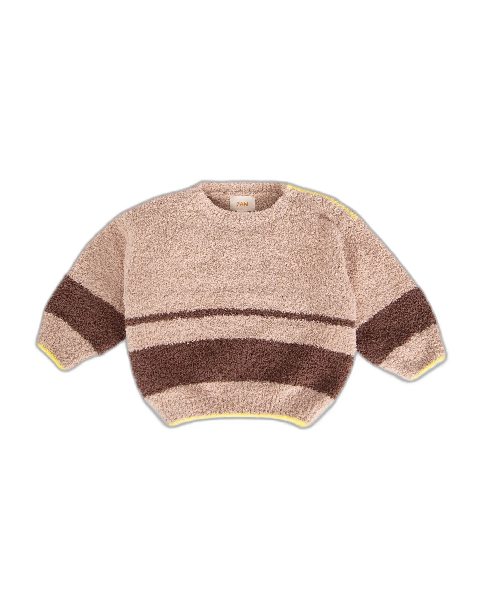 Boxy Striped Sweater - Fuzzy