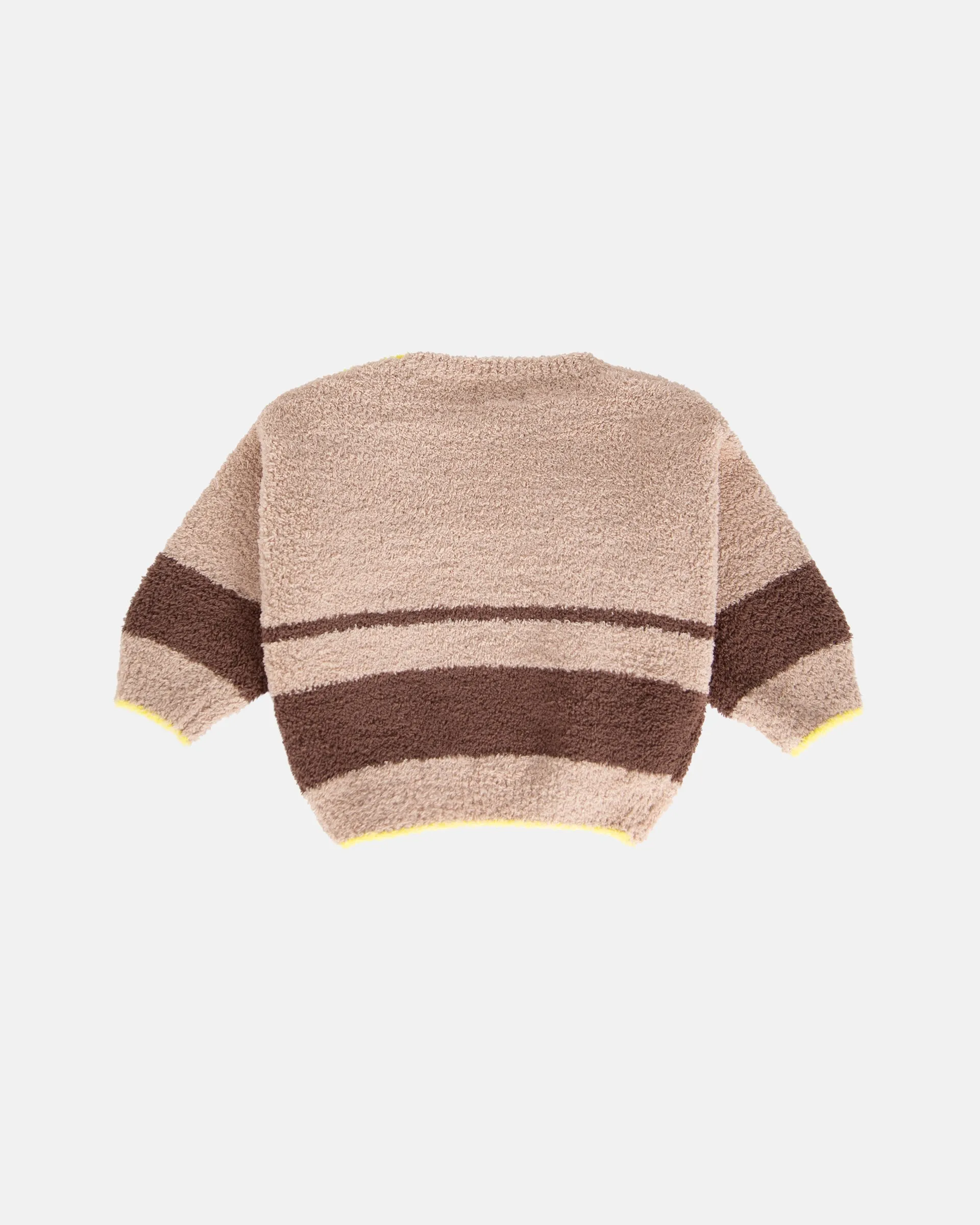 Boxy Striped Sweater - Fuzzy