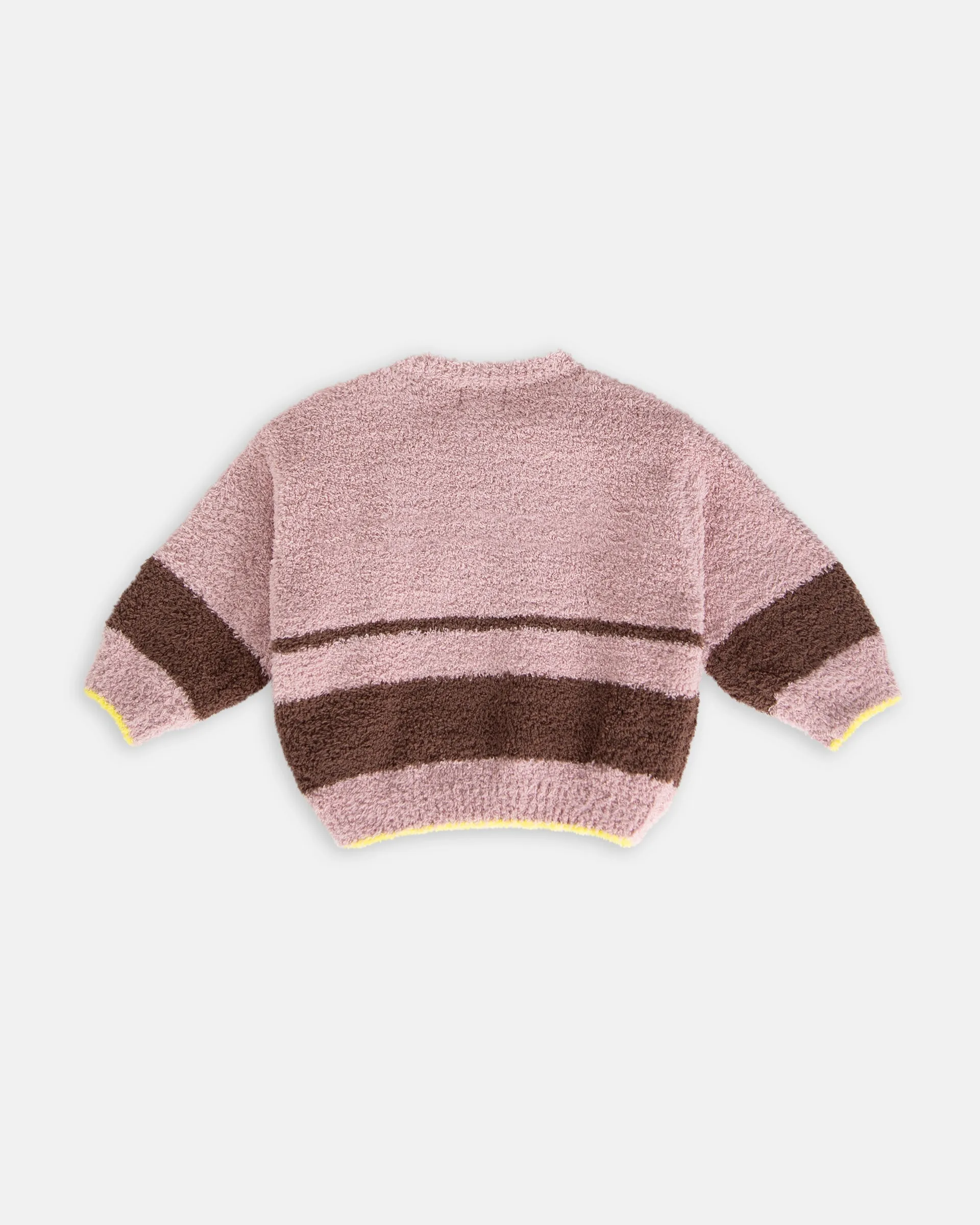 Boxy Striped Sweater - Fuzzy