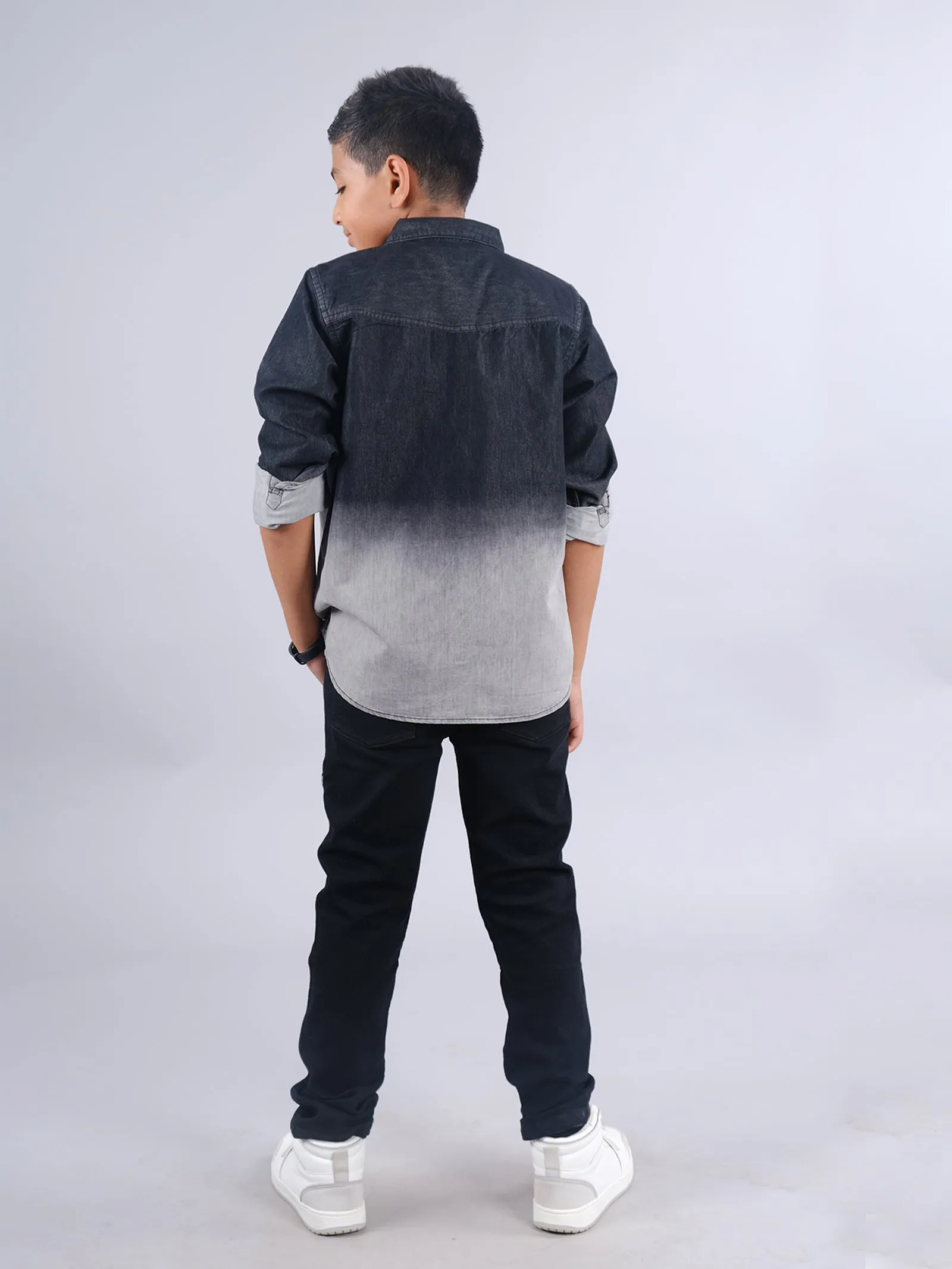 Boys Full Sleeve Denim Shirt & Denim Pant Set