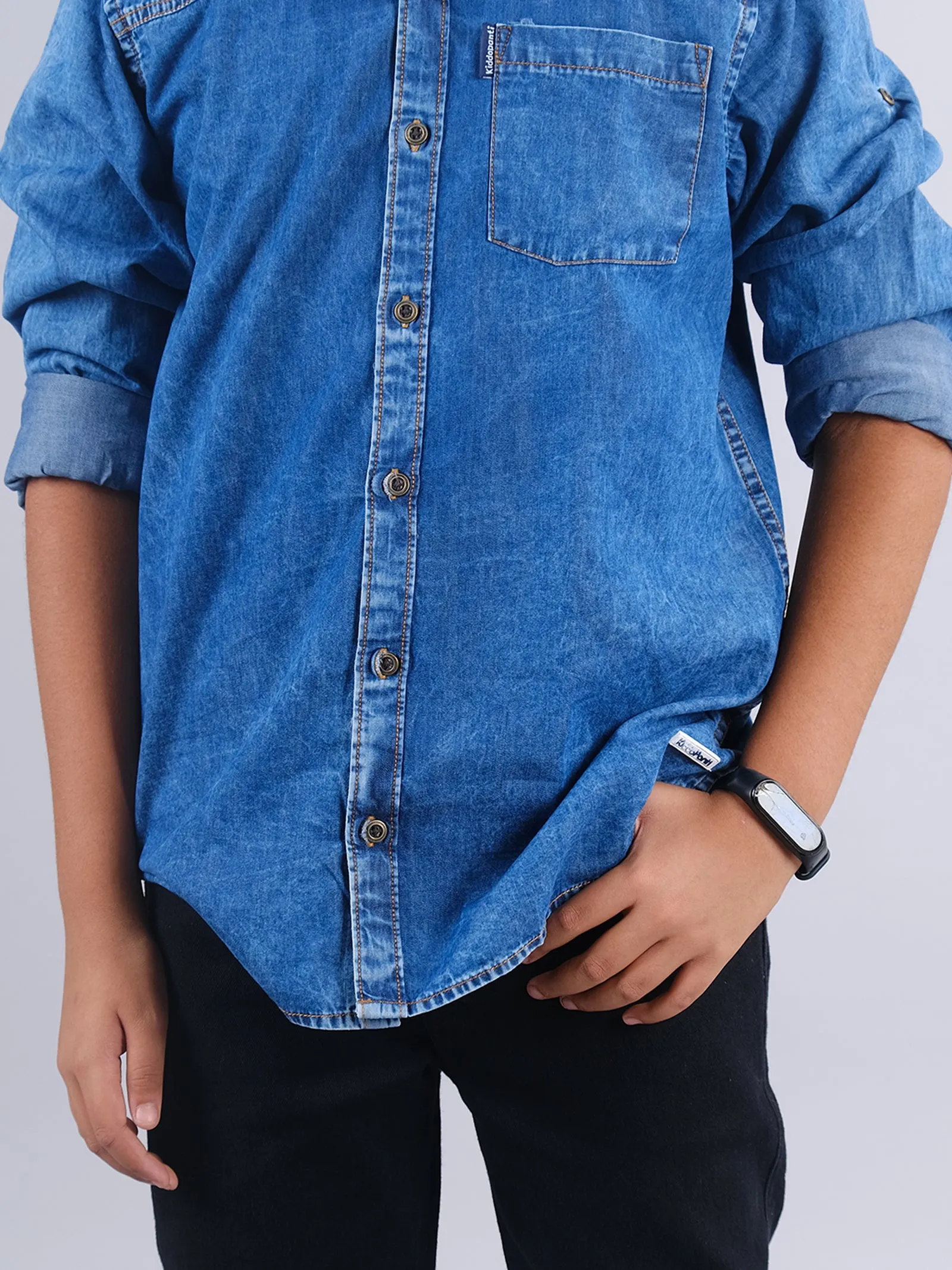 Boys Full Sleeve Denim Shirt & Denim Pant Set