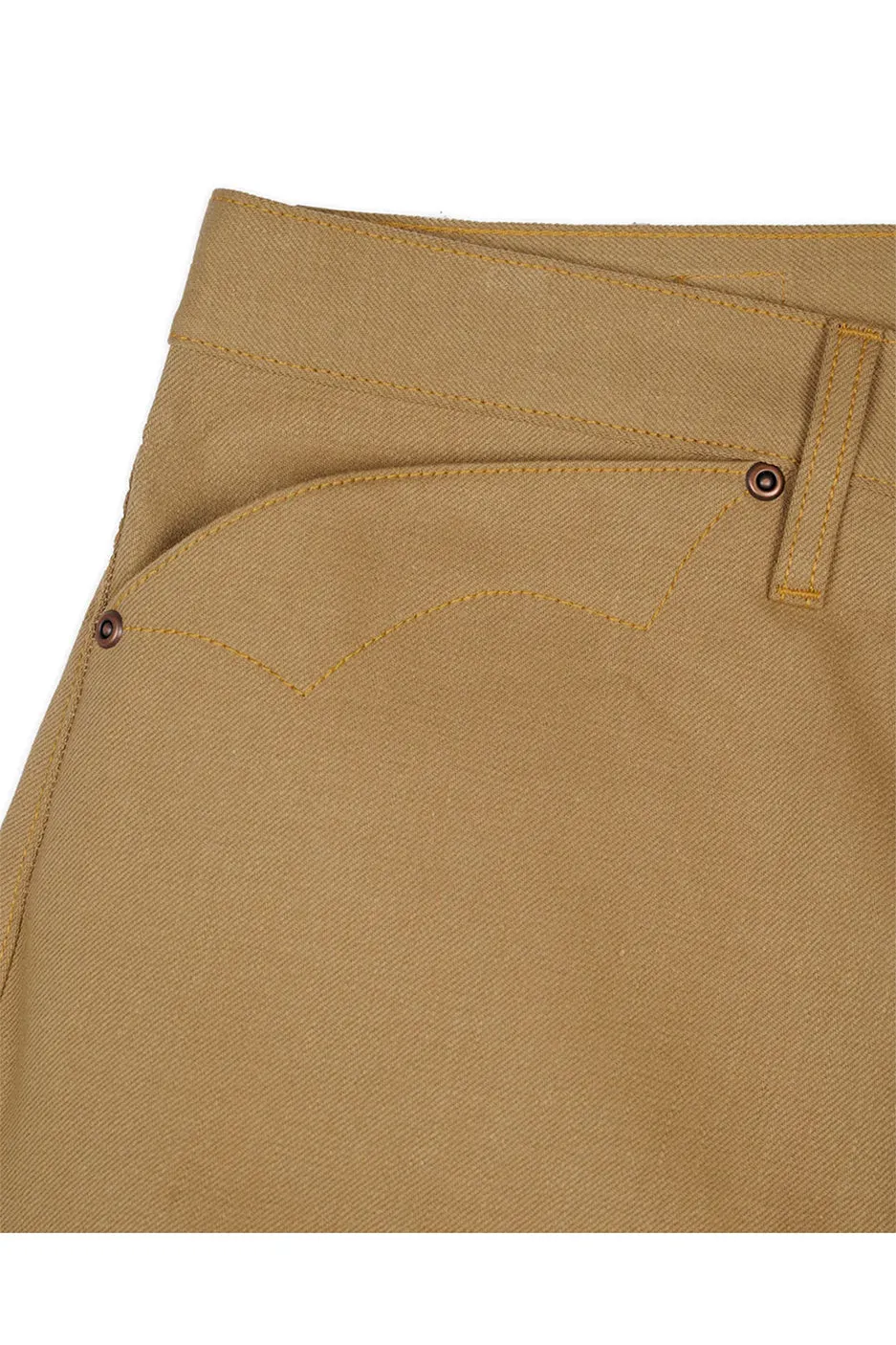 Brain Dead Type 00 13.5oz Selvedge Nihon Menpu Bull Denim Jeans in Tan - Premium Quality & Durable Fashion