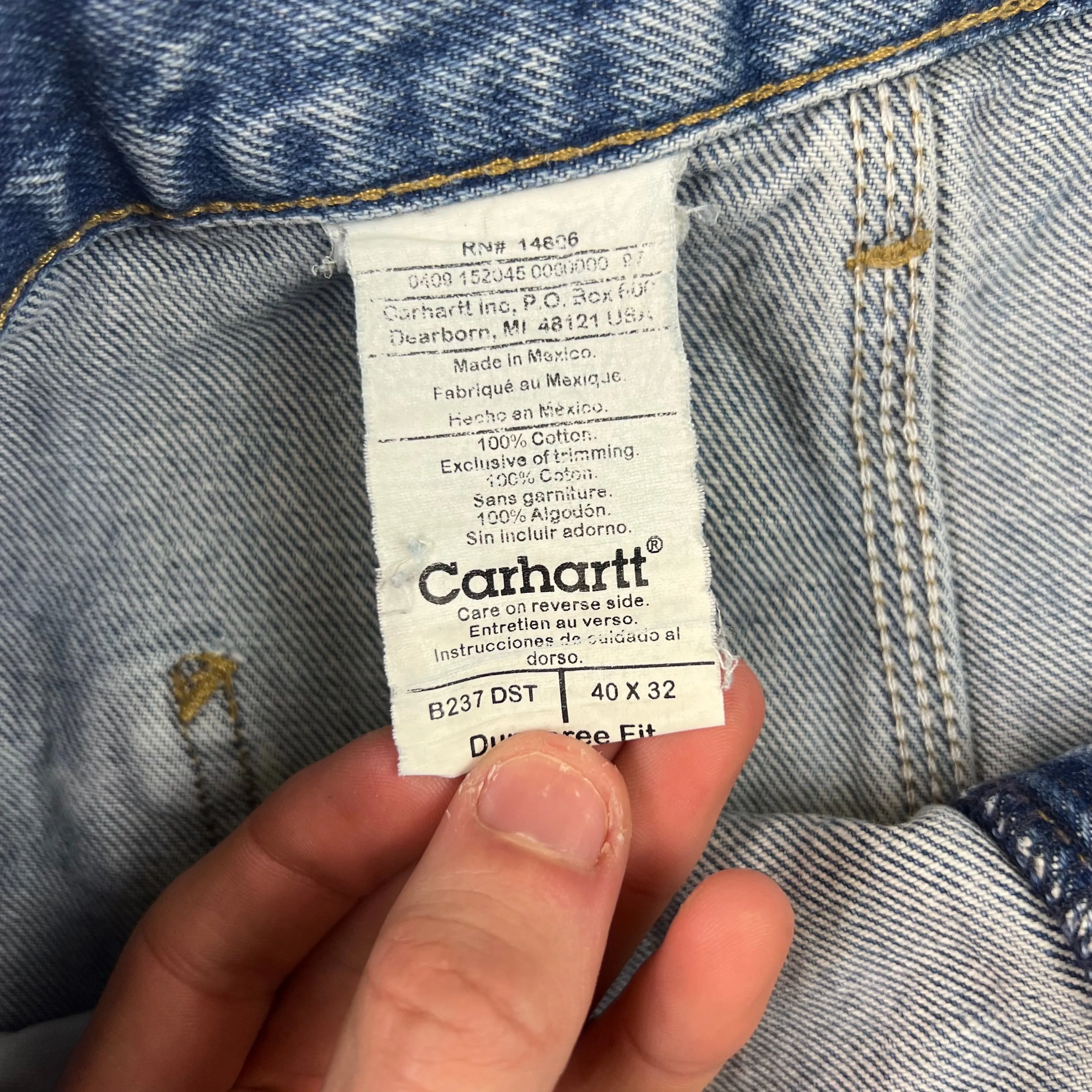 Carhartt Denim Carpenter Workwear Jeans Blue