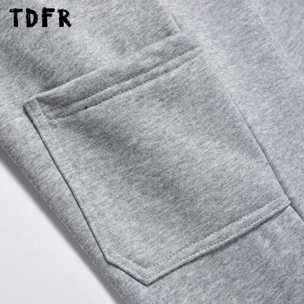 Casual Loose Solid Color Elastic Waist Sweatpants - Men's Sports Trousers