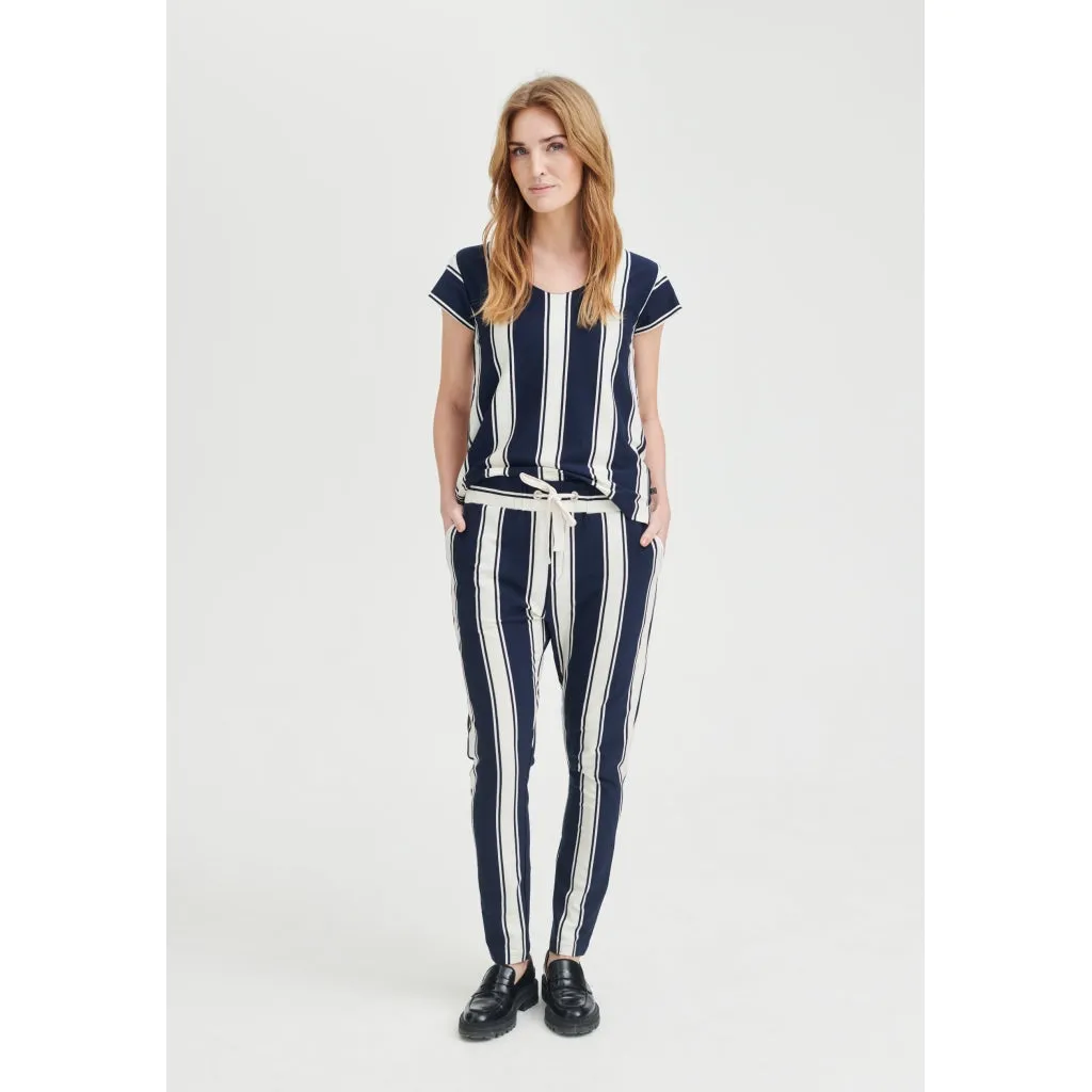 Celene Pants - Navy Stripe