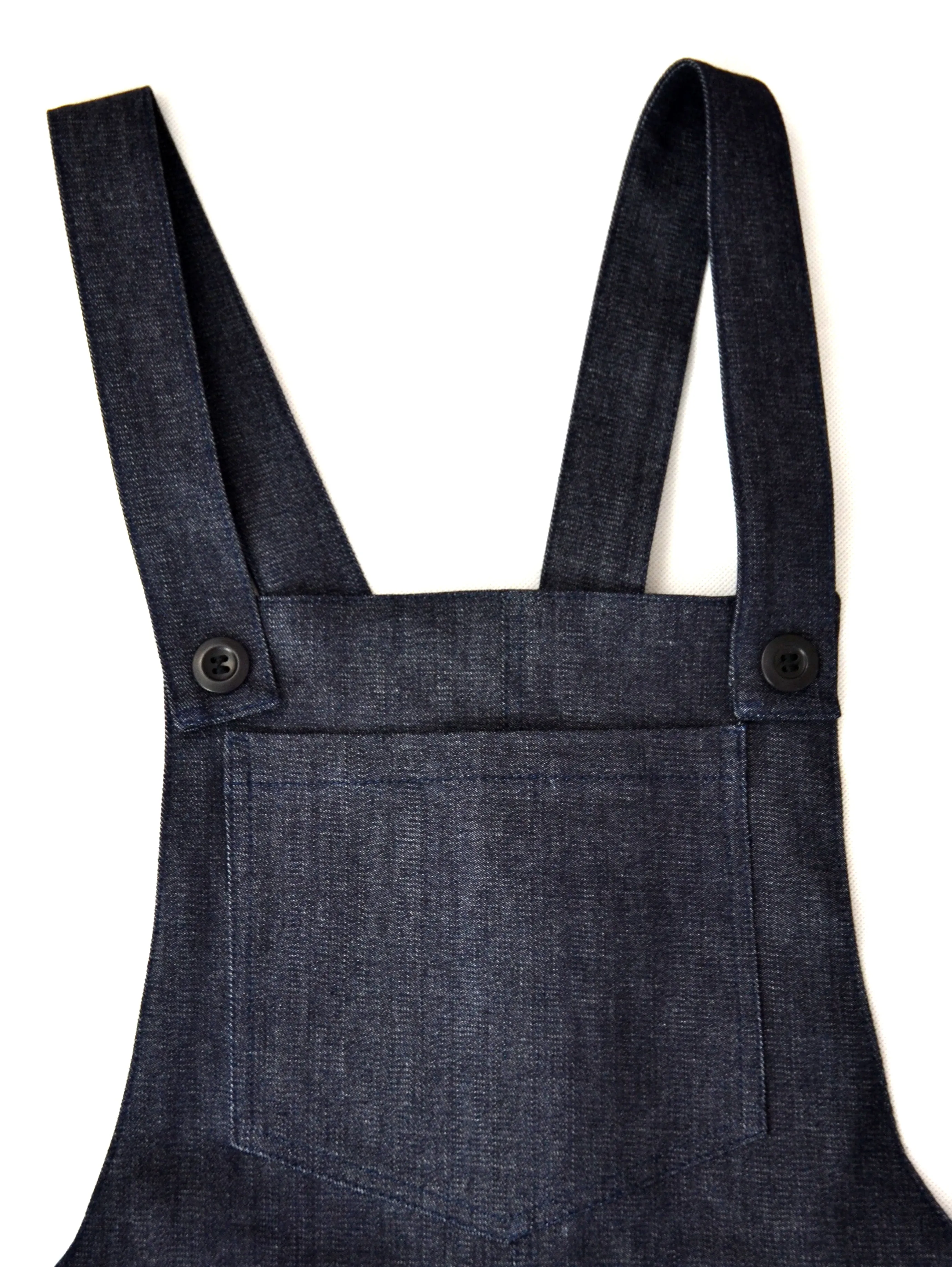 {Clearance Stock} Organic Denim Dungaree Dress in Indigo