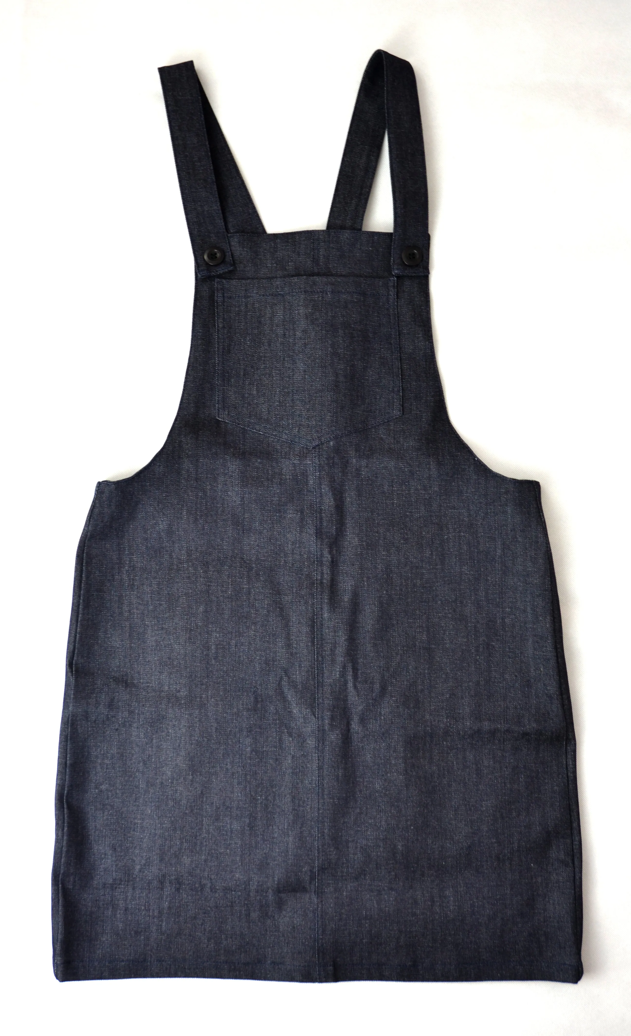 {Clearance Stock} Organic Denim Dungaree Dress in Indigo