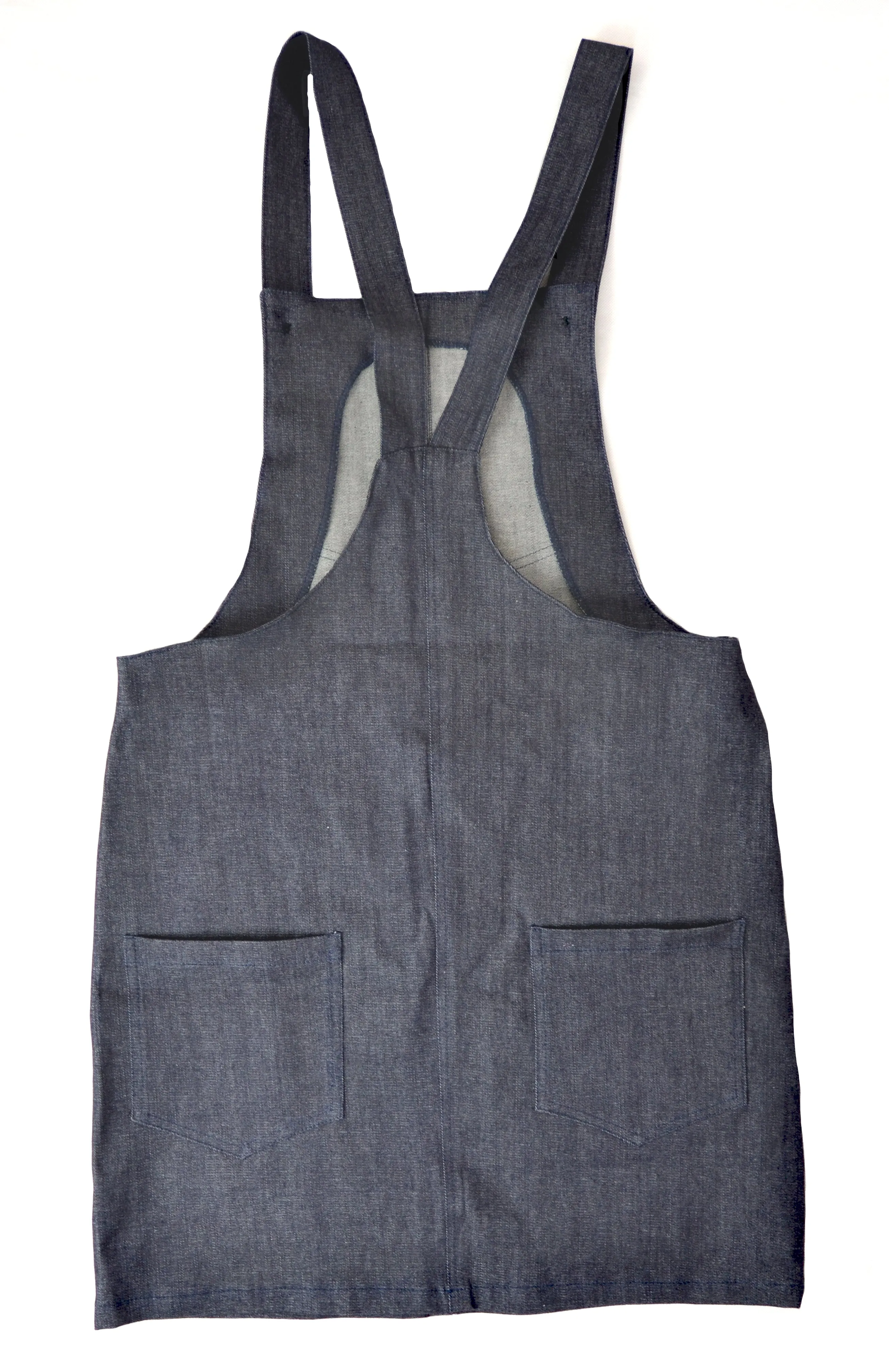 {Clearance Stock} Organic Denim Dungaree Dress in Indigo