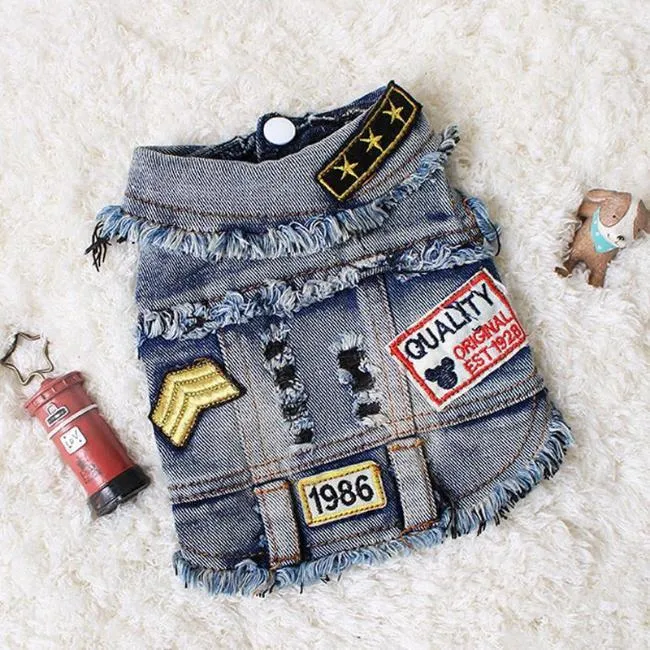 Cool Dude Pet Denim Vest