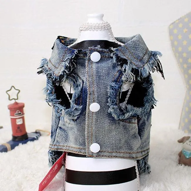 Cool Dude Pet Denim Vest