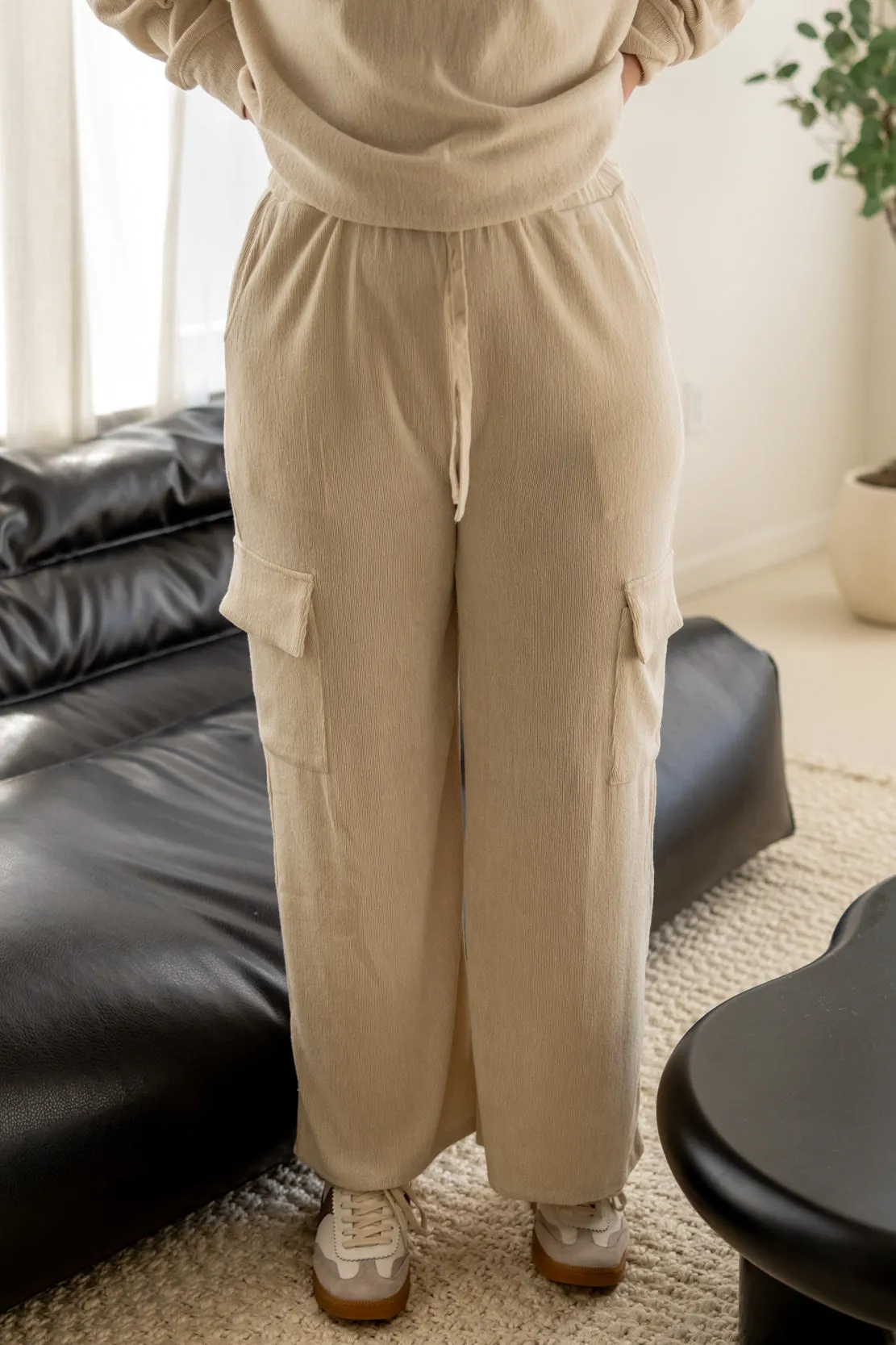 Danielle Knit Wide Leg Pants | Taupe