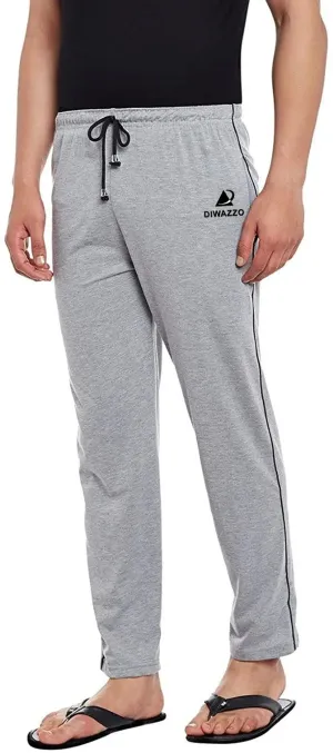 Diwazzo Varsity Men Grey Track Pants