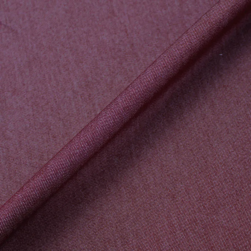 Dressmaking Coloured Stretch Denim - Burgundy