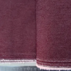 Dressmaking Coloured Stretch Denim - Burgundy