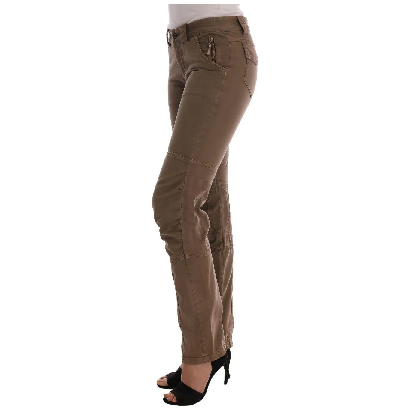 Ermanno Scervino Chic Brown Casual Cotton Pants