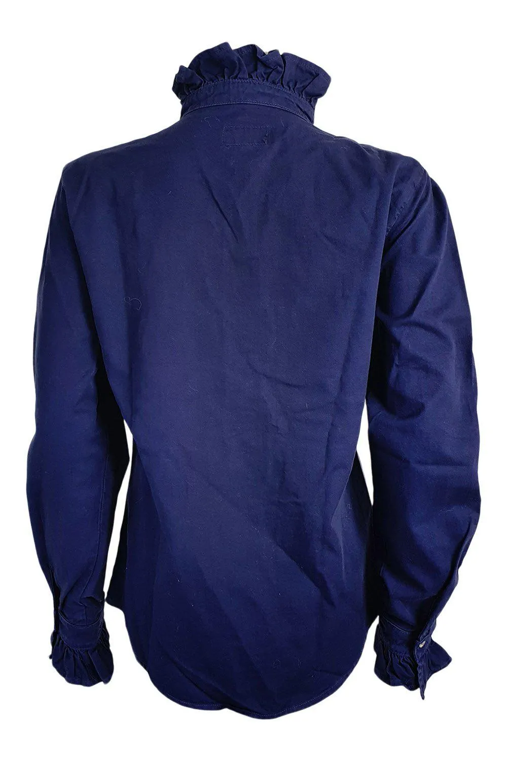 EVE DENIM 100% Cotton Violet Shirt in Navy Blue (XS)