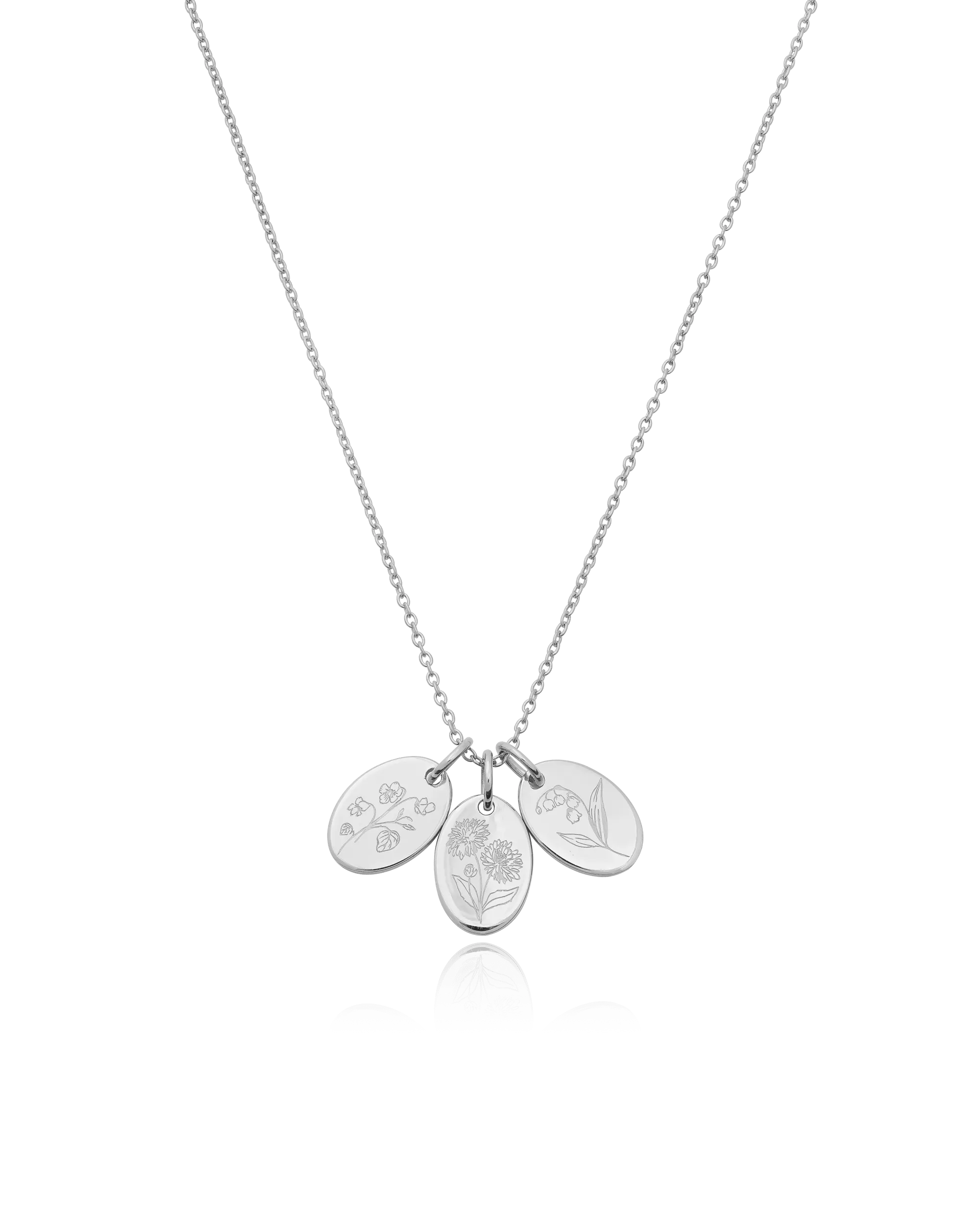 Flower Necklace - 925 Sterling Silver