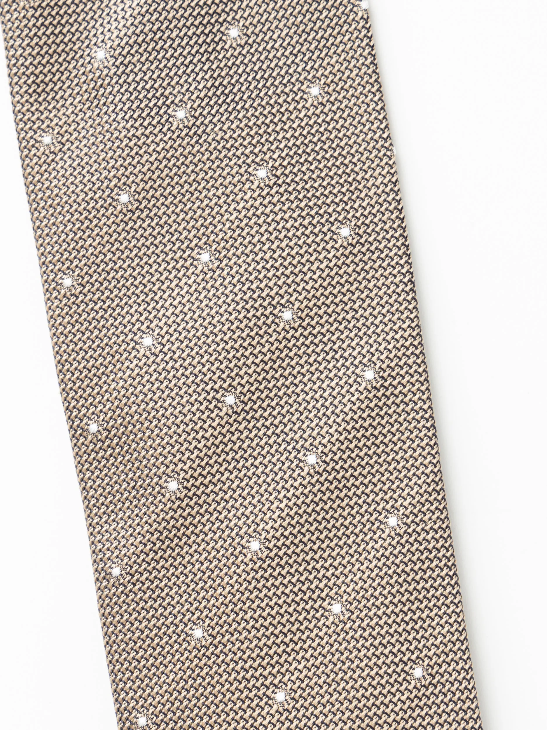 Gold/White Dotted Tie