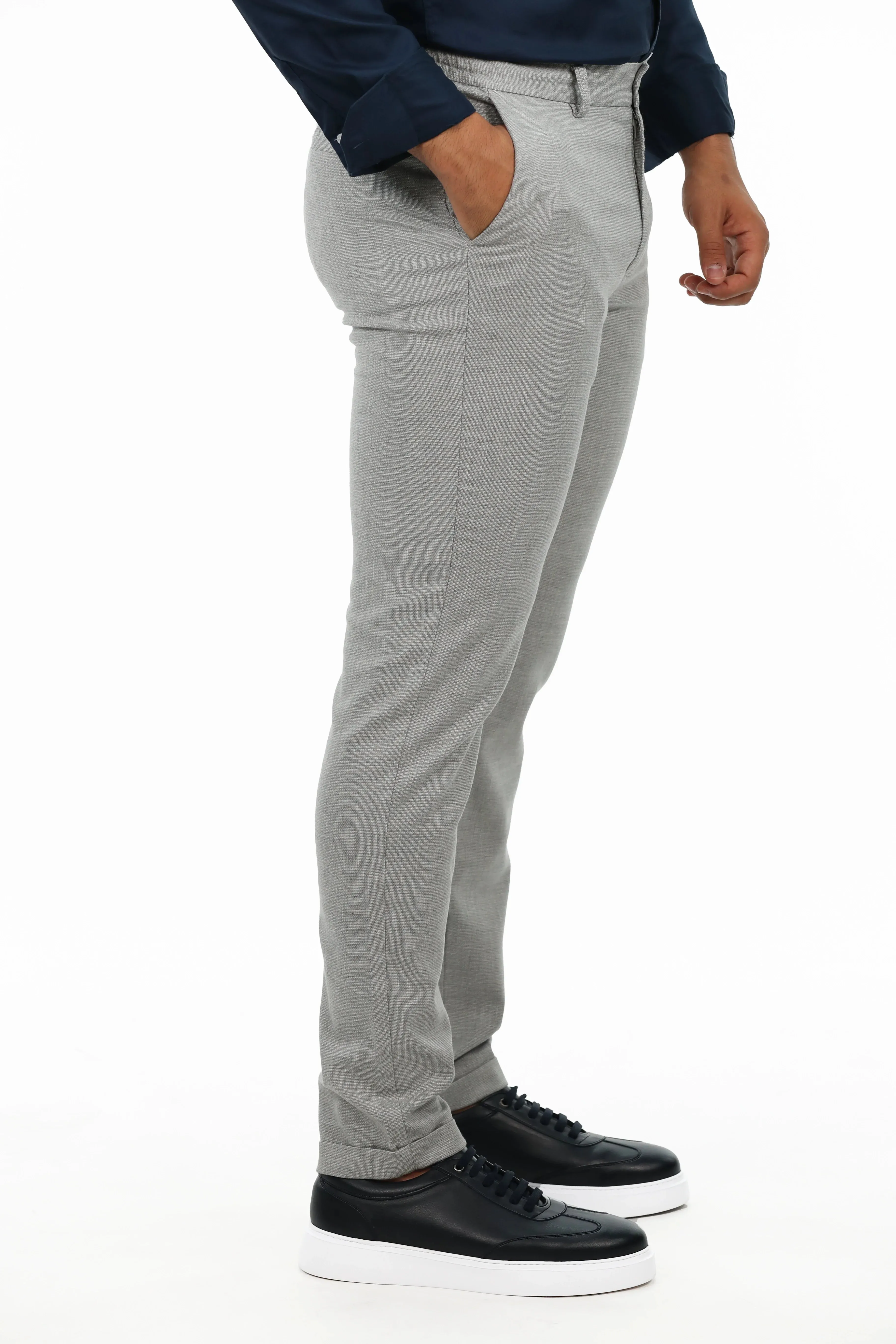 Grey Sport Chic Chino Pants