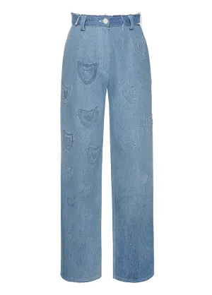 HEARTS DENIM PANTS