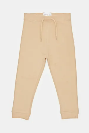 Infant Boys Beige Plain Active Pants