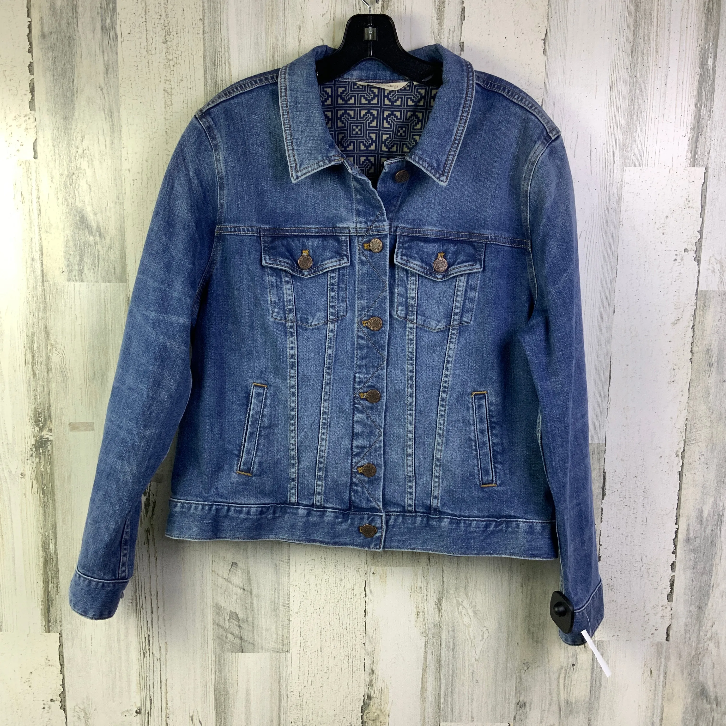 Jacket Denim By Soft Surroundings In Blue Denim, Size: Xl