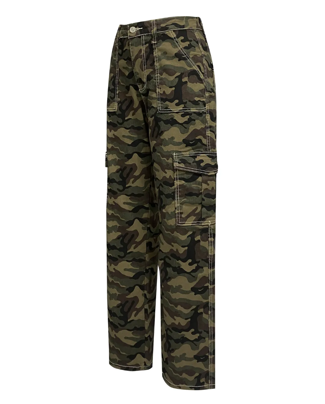 Jeans Women Loose Personality Camouflage Pocket Overalls Fashionable Trousers