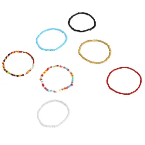 Joker & Witch Summer Yum Set of 7 Multicolored Anklet for Women