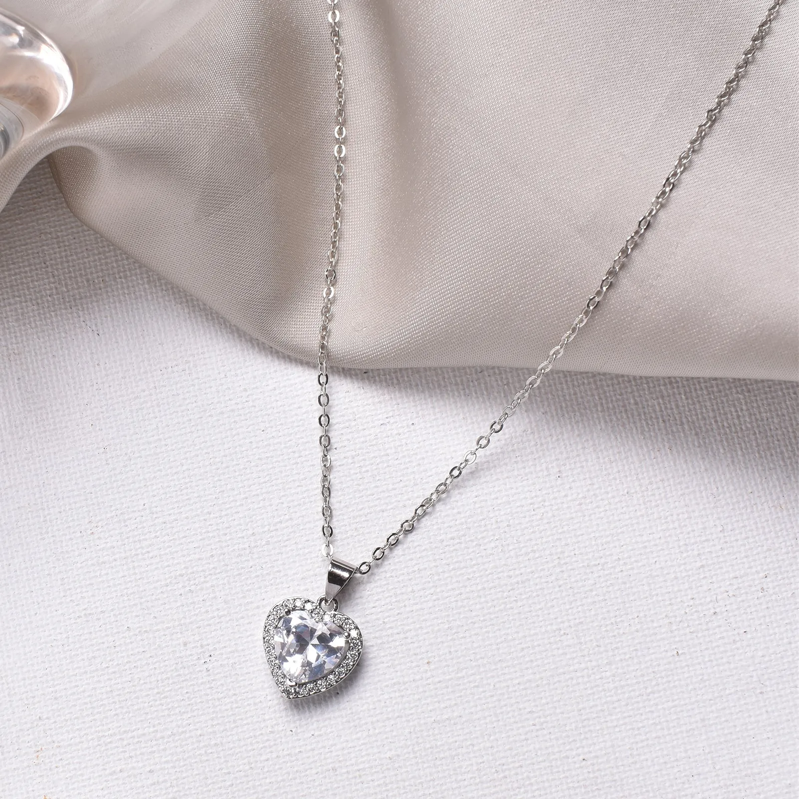 Lilou Heart Silver Necklace