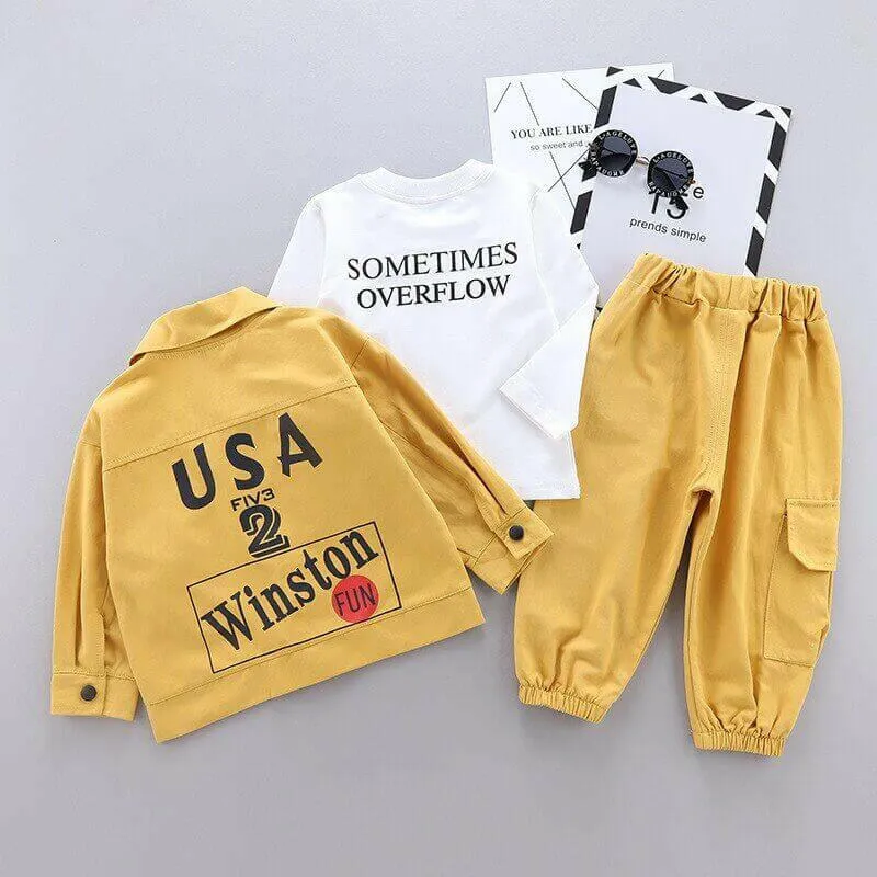 Menoea Baby Boy Clothing set Autumn fashion Cotton Hooded Tops Pants