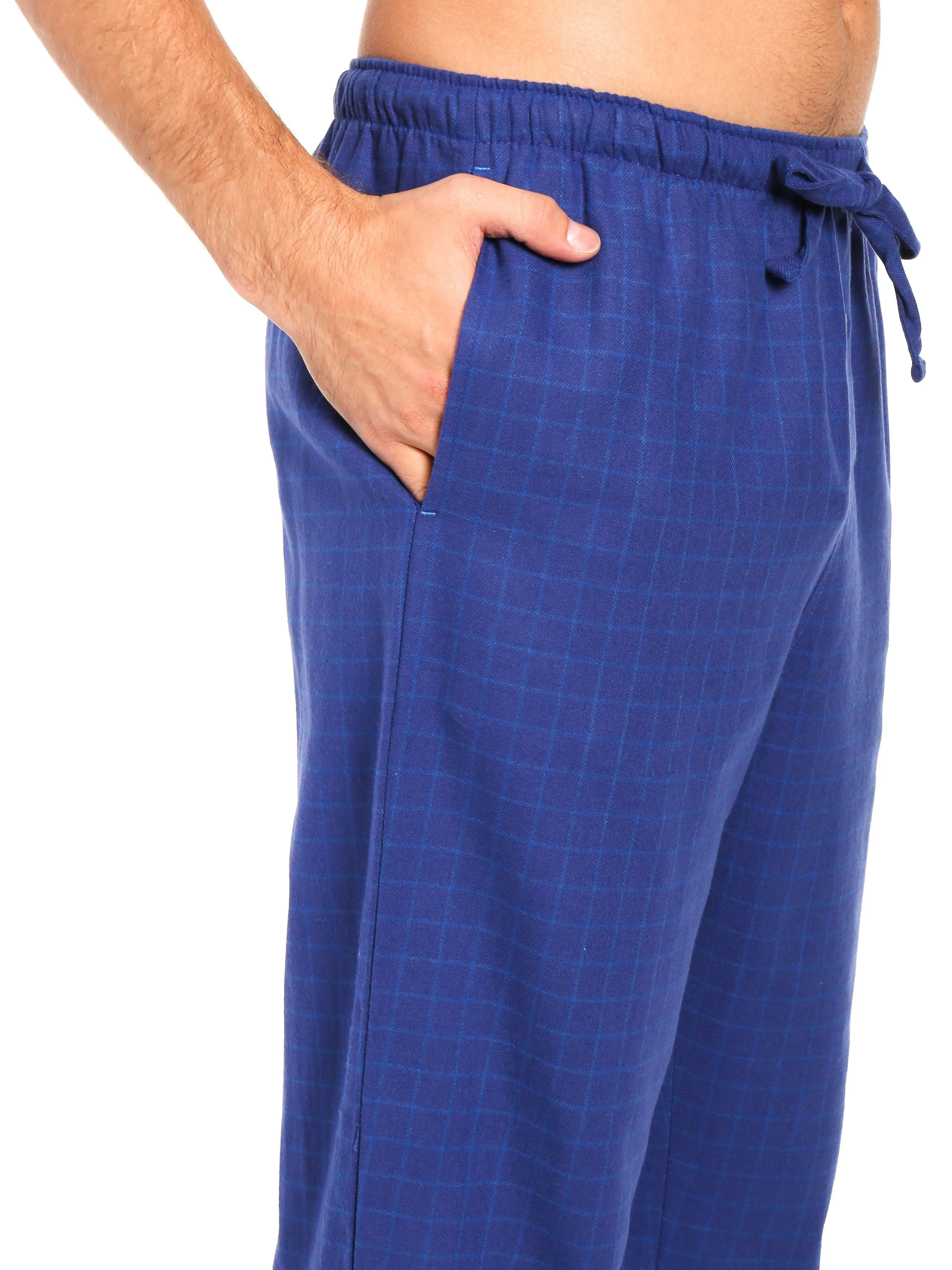 Mens 100% Cotton Flannel Lounge Pants