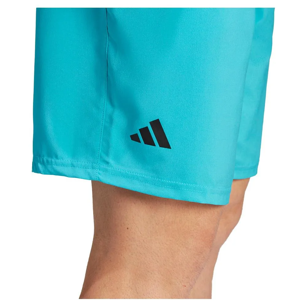 Men's Club 7 inch 3 Stripe Tennis Shorts Lucid Cyan