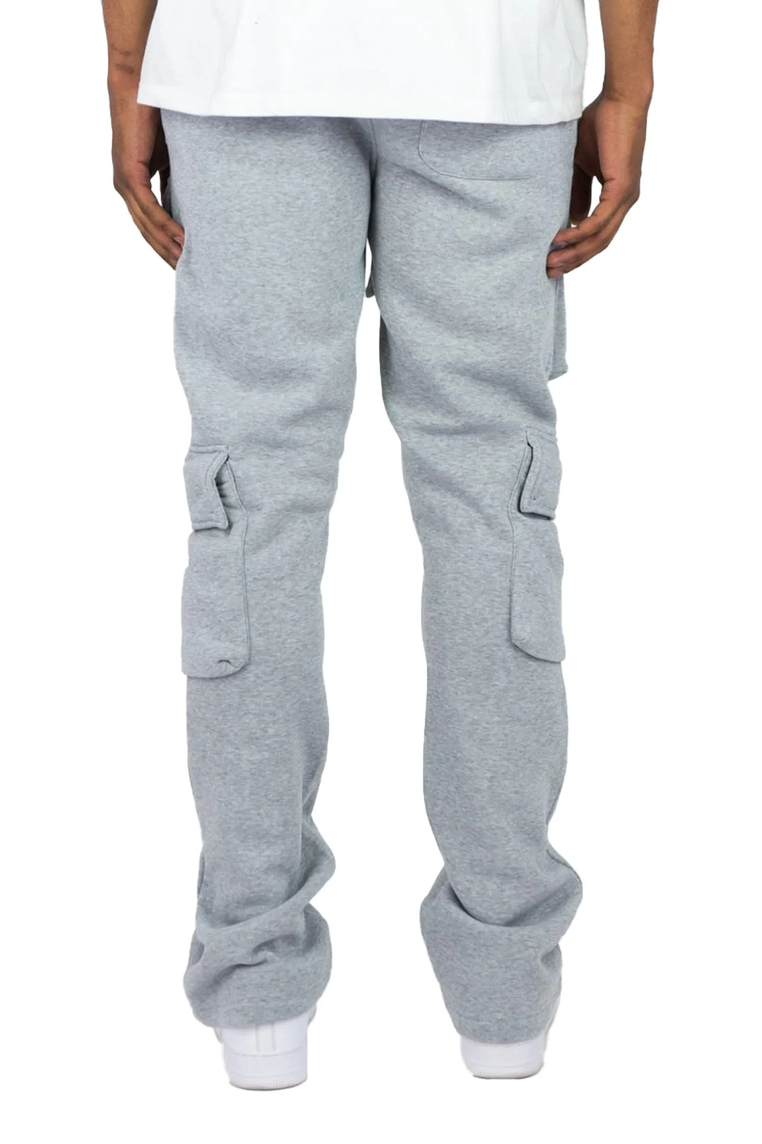 Men's Stacked Cargo Fleece Flared Sweat Pants