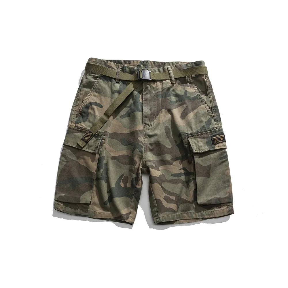 Military Vintage Camouflage Cargo Shorts - High Quality Men's Clothing