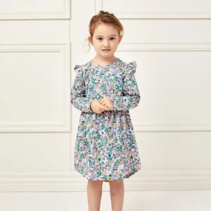 Milky Hi Lo Posy Dress