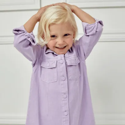 Milky Lavender Cargo Dress