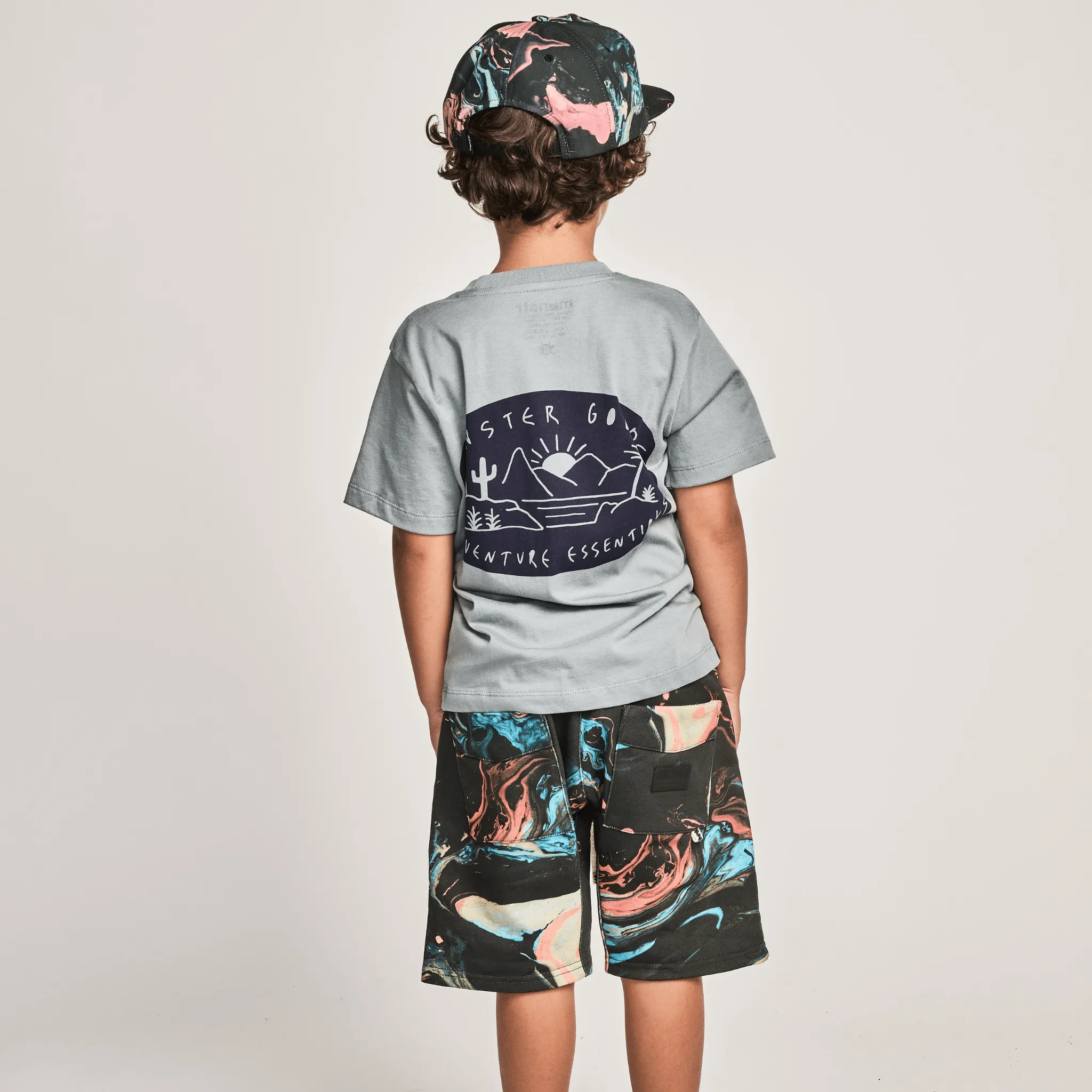 Munster Kids Palm Life Tee Mid Blue