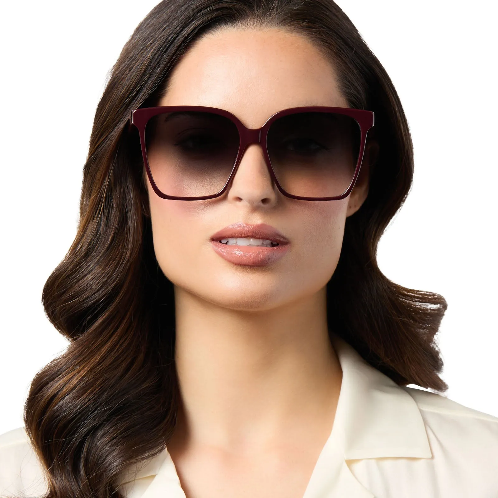 NAOMI - BORDEAUX   GREY GRADIENT   POLARIZED SUNGLASSES