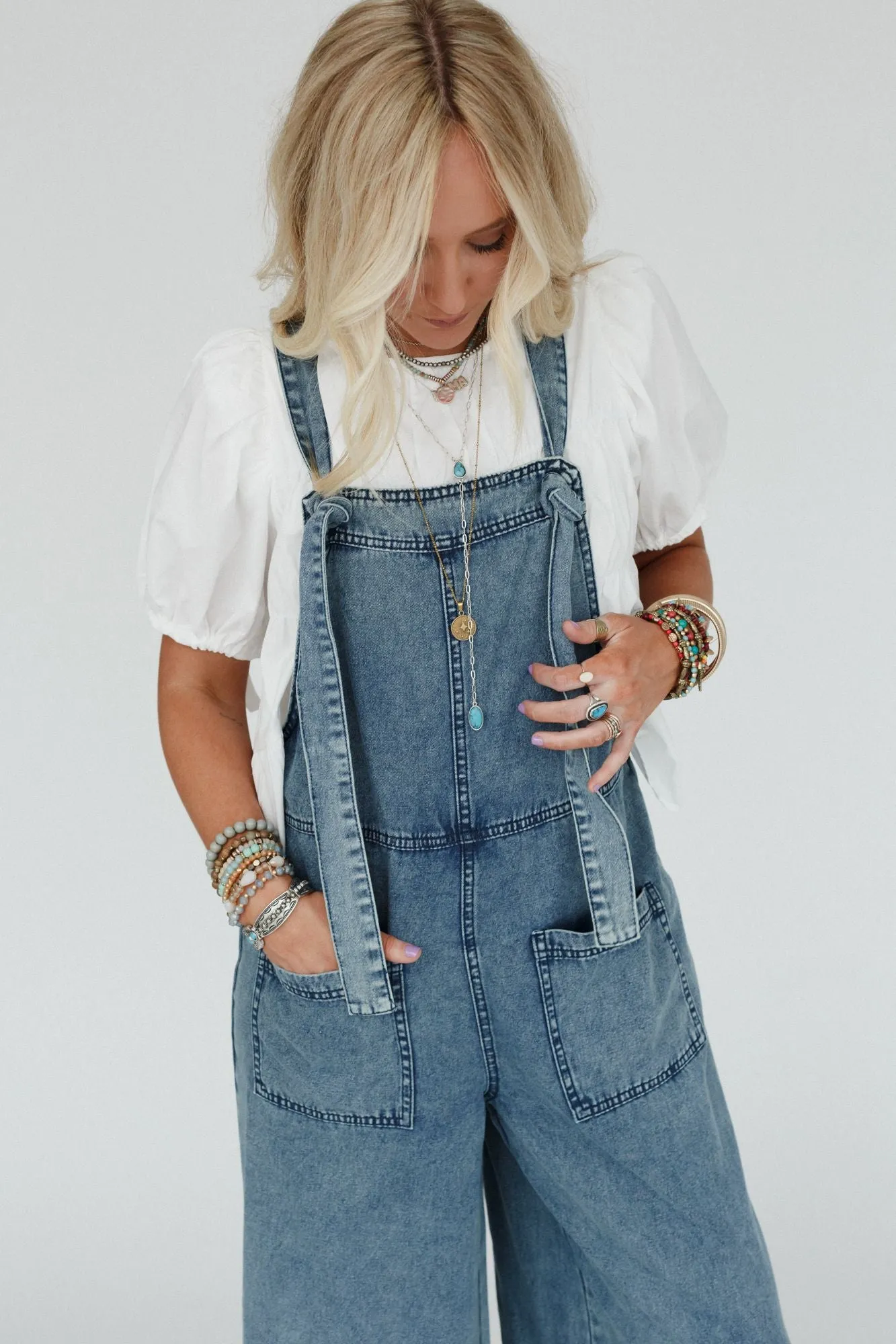 Orchard Road Overalls - Washed Denim