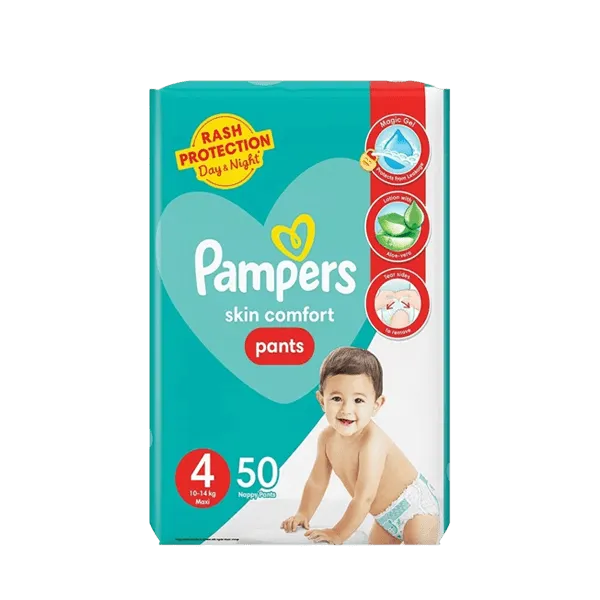 PAMPERS PANTS SKIN COMFORT SIZE 4 - 50 PANTS