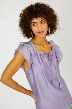 Peekaboo Flutter Sleeve Top